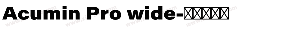 Acumin Pro wide字体转换